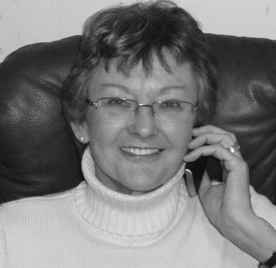 Julia on her mobile phone