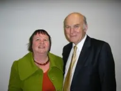 Jacquie Bell with Vince Cable MP