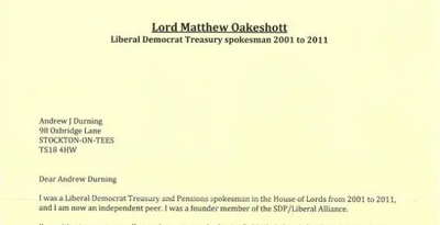 Oakeshott Pretends to be a Lib dem