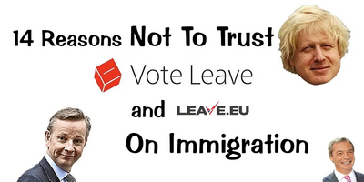 14 Reasons Not to Trust Brexit Campaign on Immigration
