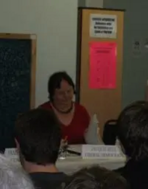 Jacquie at Stockton 6th Form College faces a group of students